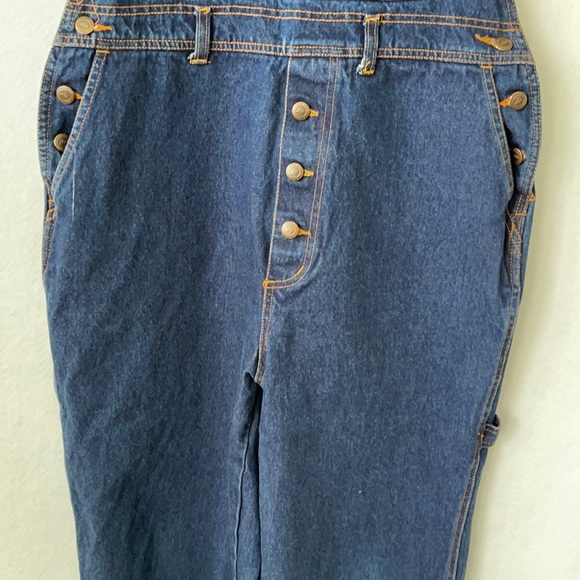 Roundy Ridge Dark Wash Carpenter Overall/Bibs - Picture 3 of 12